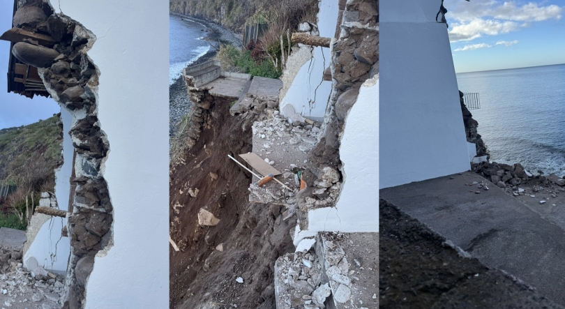 Imagem de Parte da Capela de Nossa Senhora da Vida colapsou esta madrugada