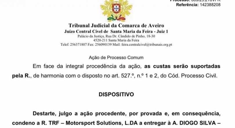 Imagem de Tribunal dá razão a DSC Motorsport