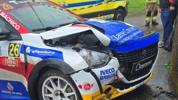 Imagem de Ivo Sardinha levado para o hospital na última classificativa de Santana