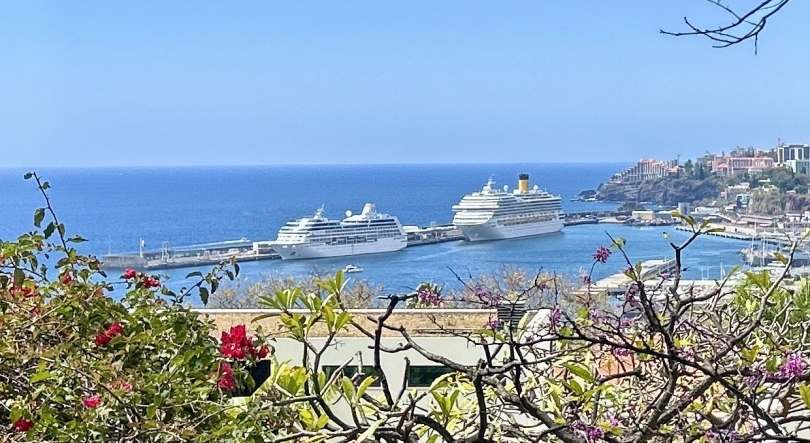 Imagem de Porto do Funchal a receber dois navios de cruzeiro