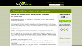 Imagem de Petição pede a libertação de luso-venezuelanos (vídeo)