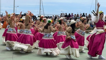 Seis grupos no cortejo da Festa da Flor (vídeo)