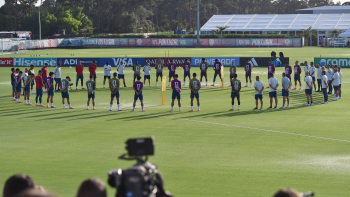 Homenagem à Venezuela no treino de Portugal