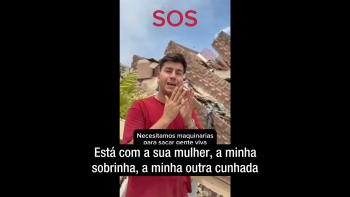 Família lusodescendente nos escombros (vídeo)