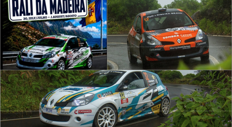 Três Clio R3 no Rali Madeira