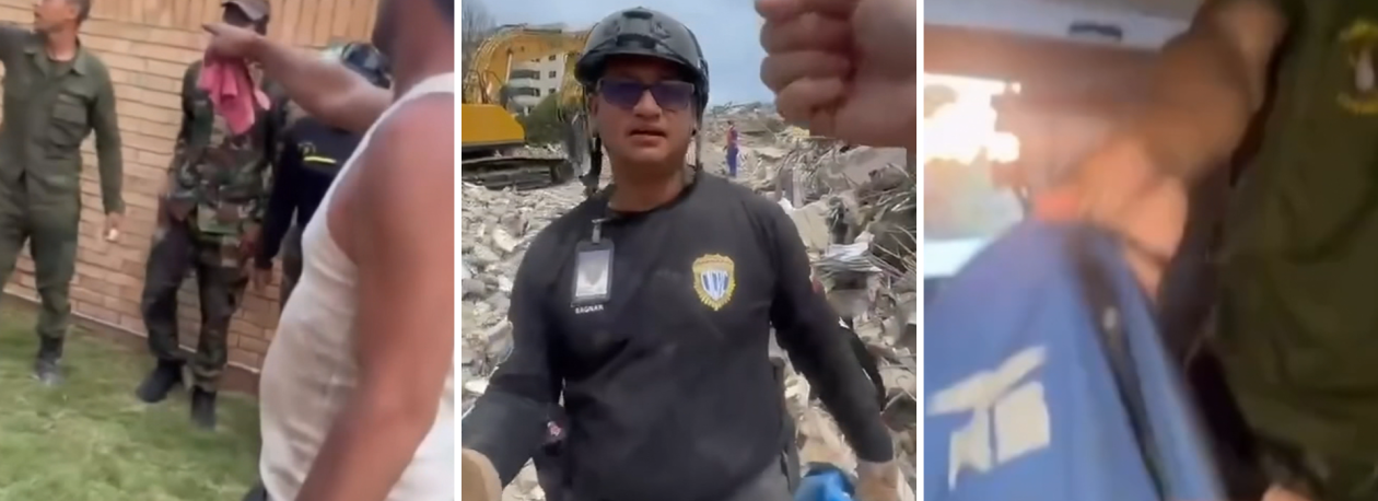 Polícias venezuelanos apanhados a pilhar casas (vídeo)