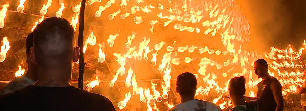 Fachos iluminam encostas do vale de Machico (vídeo)