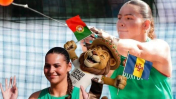 Clara Teixeira na sua primeira competição mundial